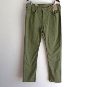 Levi's 514 Straight Leg Jeans Men's Size 36x34 Green Stretch Twill Regular Fit